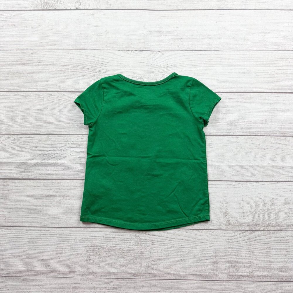 St. Patrick’s Day Girls Green Graphic T-Shirt Magic Wishes Shamrock Kisses 4T - Picture 3 of 3